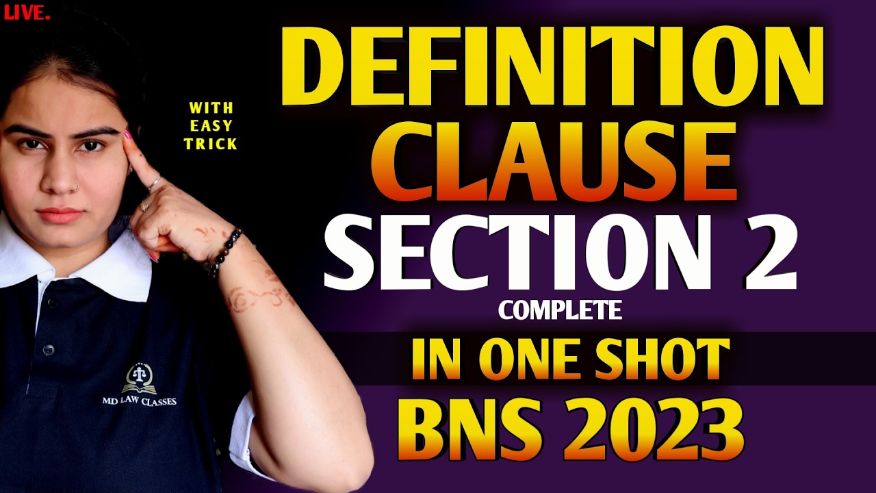 BNS 2023 Section 2 Definition Clause in ONE SHOT