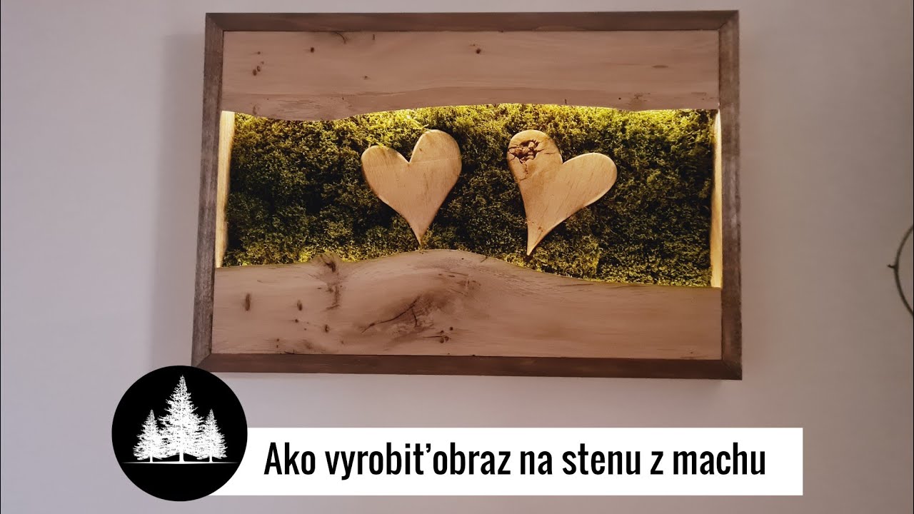 Ako vyrobiť obraz z drevného odpadu a machu?