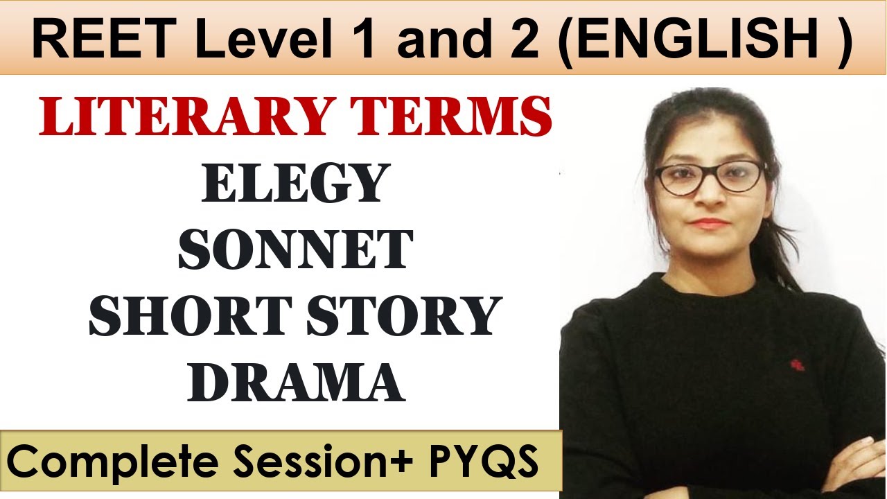 Literary Terms: Elegy, Sonnet, Short Story, Drama || reet Level 1 and 2 || REET2021
