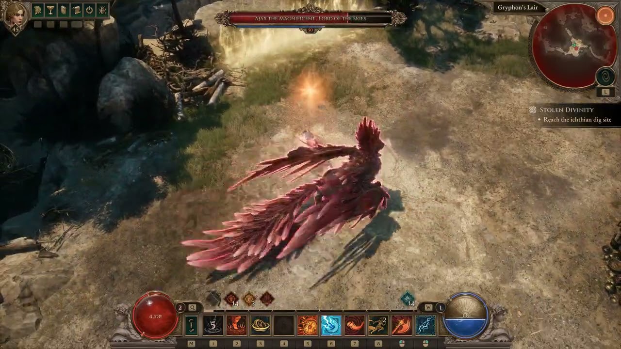 Titan quest 2 - Tempest lightning bow - Tanky - Level 50 enemies.
