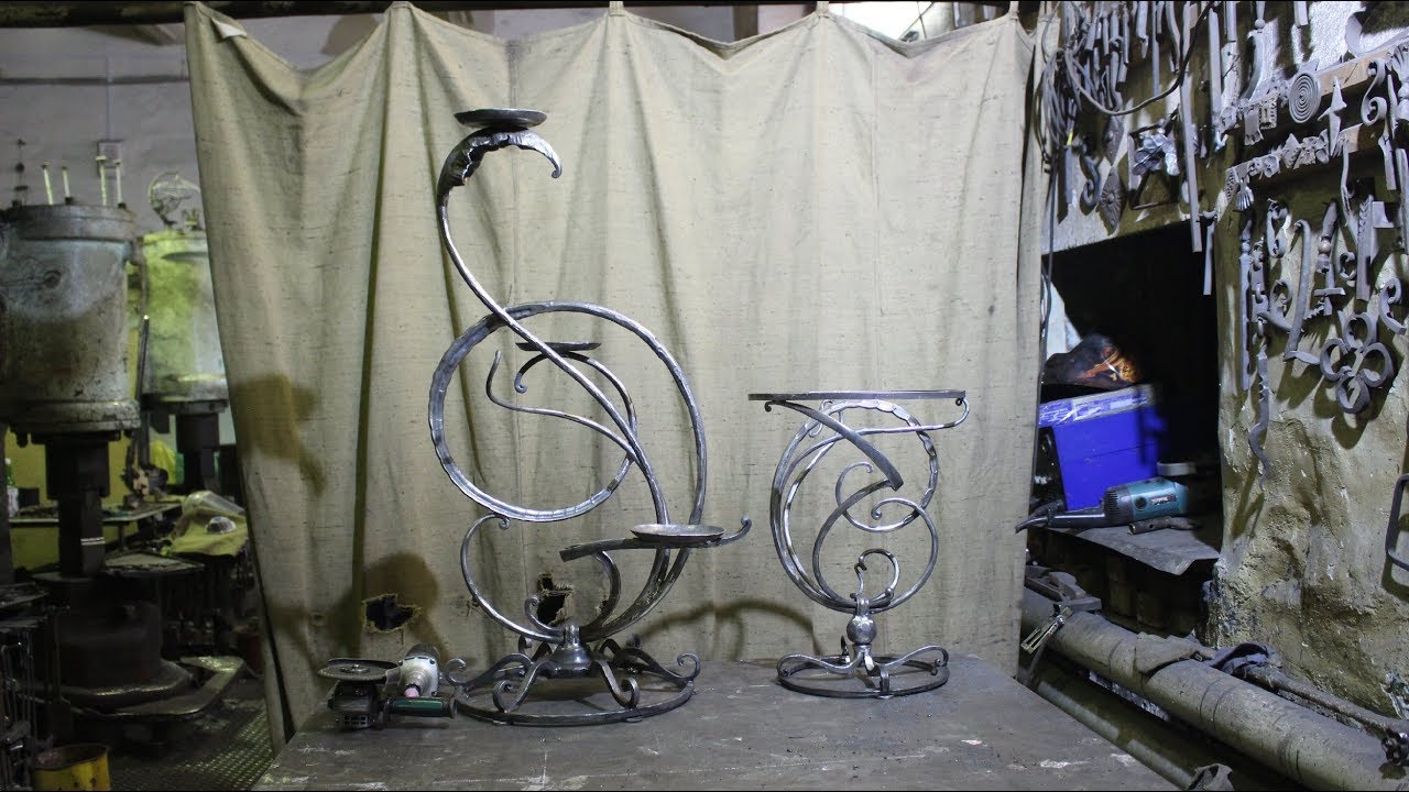 Blacksmithing. Художественная ковка. Журнальный столик и подцветочник