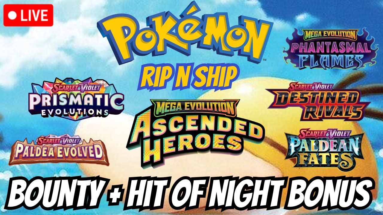 LIVE Pokemon RIP N SHIP! BOUNTY + HIT OF THE NIGHT BONUS!