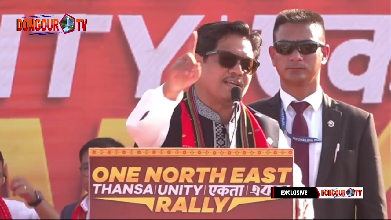 Meghalaya CM Conrad K Sangma Powerful Speech One North-east Thansa Rally 