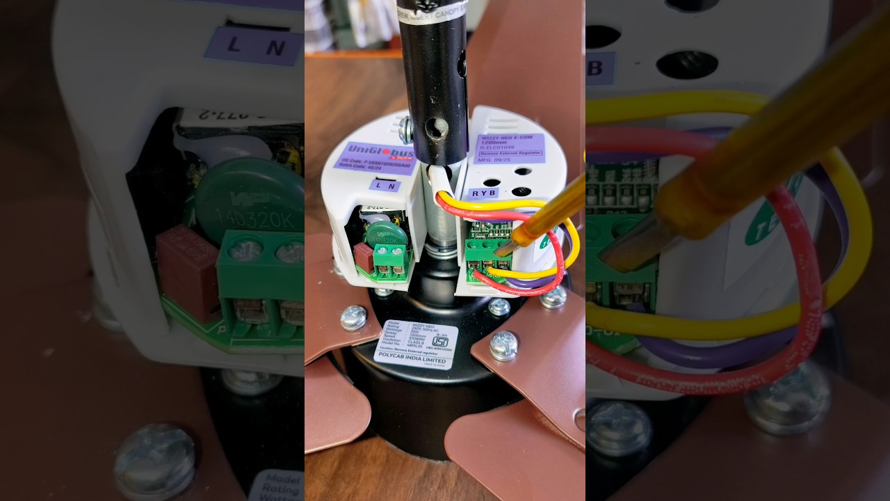 BLDC ceiling fan 🔌 connection #ceilingfan #bldcfan #wiring #diy