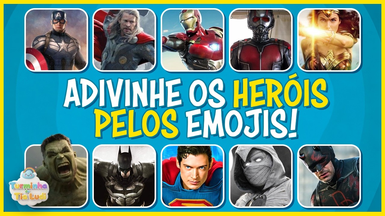 Adivinhe o Herói pelos Emojis 🦸 MAIS DESAFIO SURPRESA? | Turminha da Tia Ludi