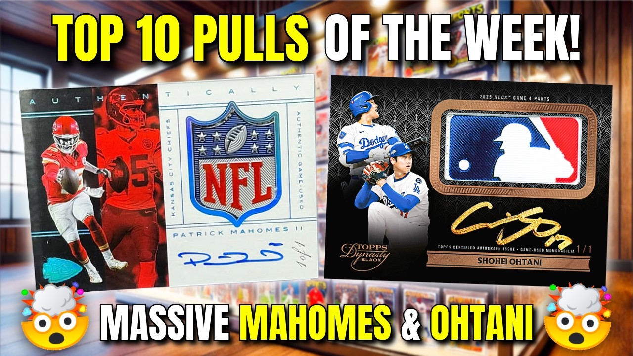🚨MUST SEE: The BIGGEST Mahomes & Ohtani Cards of the Year! 🚨 | Top 10 Sports Card Pulls of the Week