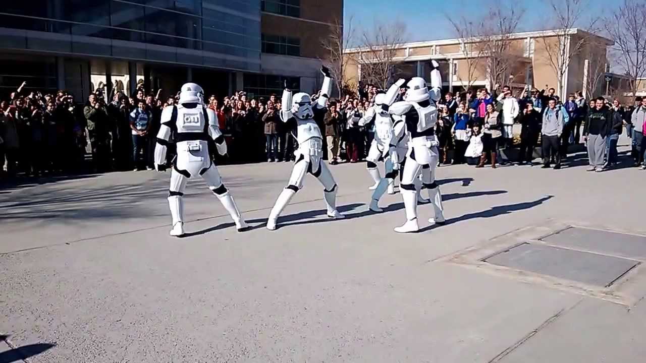 Dancing storm troopers