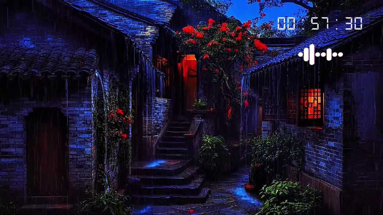Heavy Rainstorm Thunder for Restful Sleep