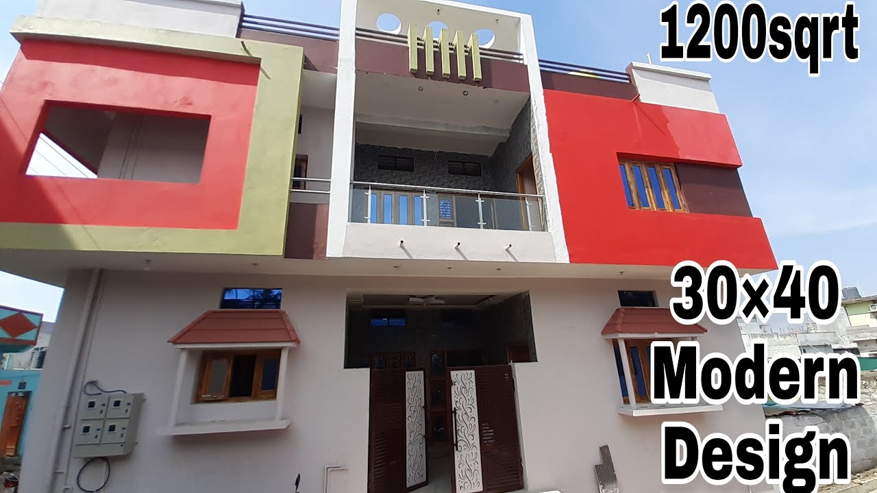 30×40 G+1 House plan and Design| 30×40 Double Story House design| 1200sqft G+1 Houe plan
