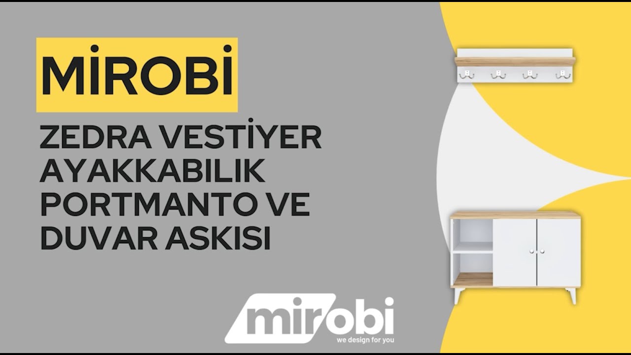Mirobi Zedra Vestiyer Ayakkabılık Portmanto Ve Duvar Askısı Kurulum Montaj Videosu