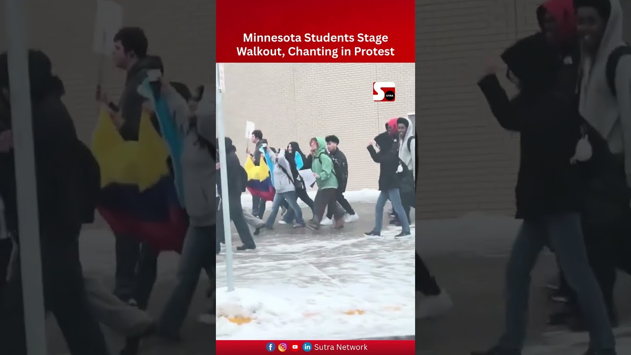 Minnesota Students Stage Walkout, Chanting in Protest 