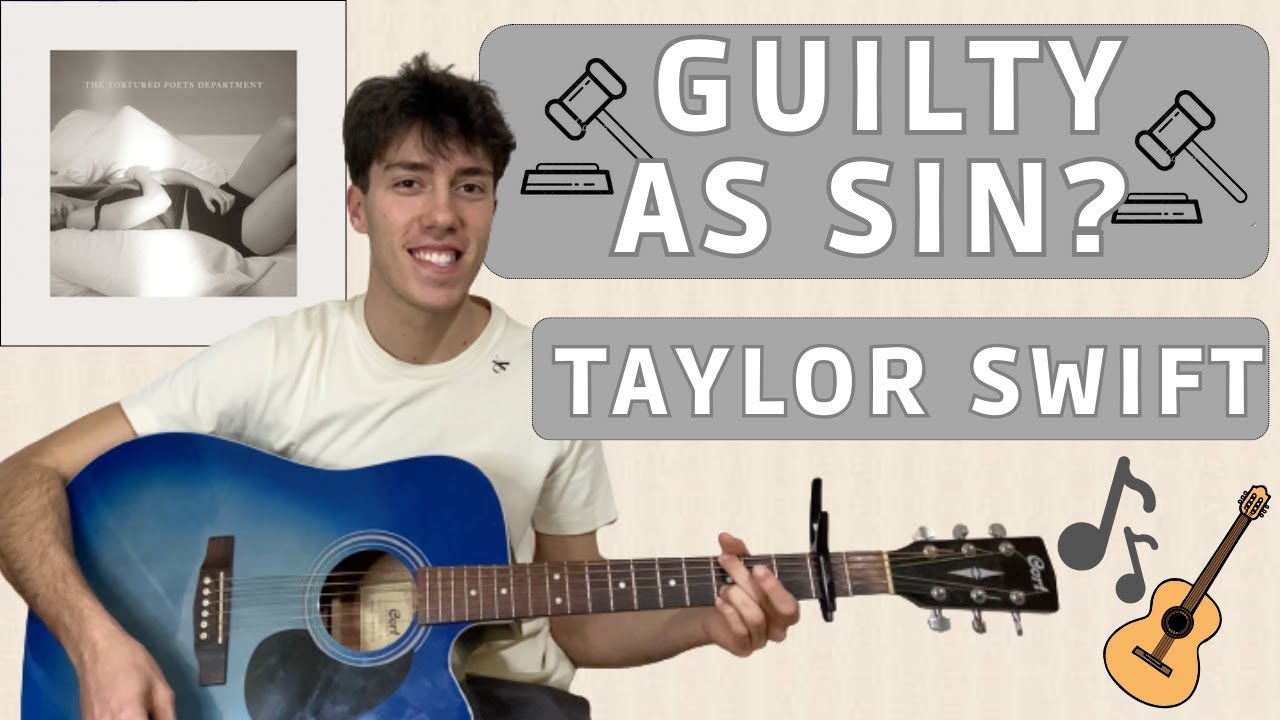 Taylor Swift - Guilty As Sin? EASY guitar cover (tabs + chords + lyrics) 🎸🎶🤍
