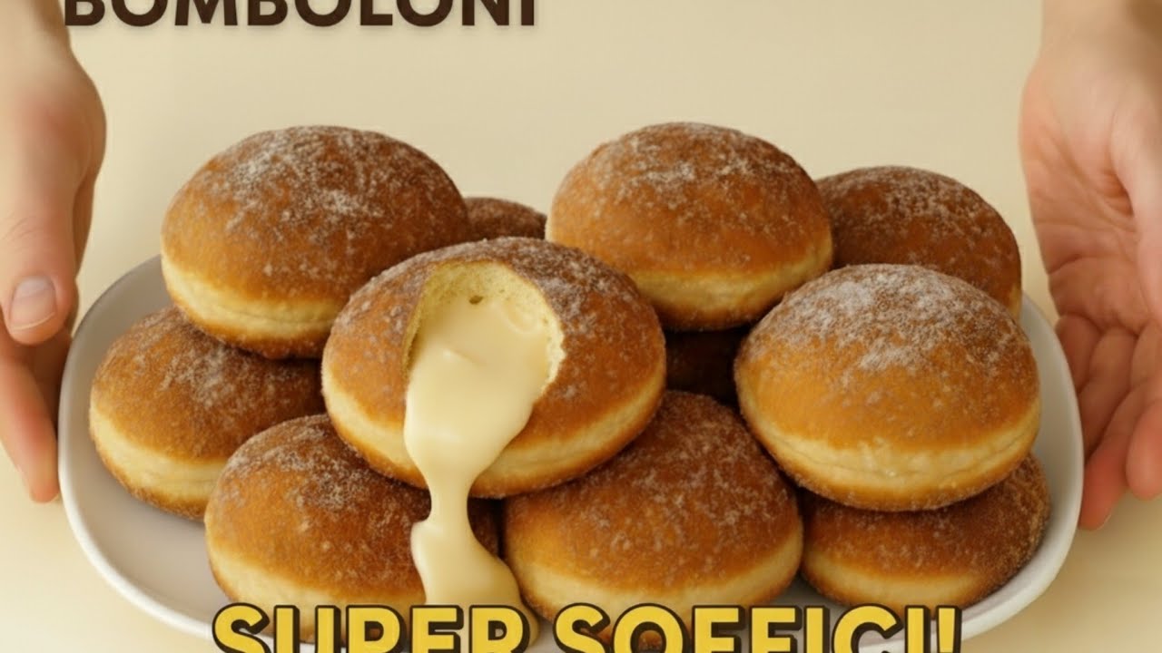 Il segreto per farei dei bomboloni fritti morbidi e golosi ! Krapfen ripieni di crema pasticcera 🍩