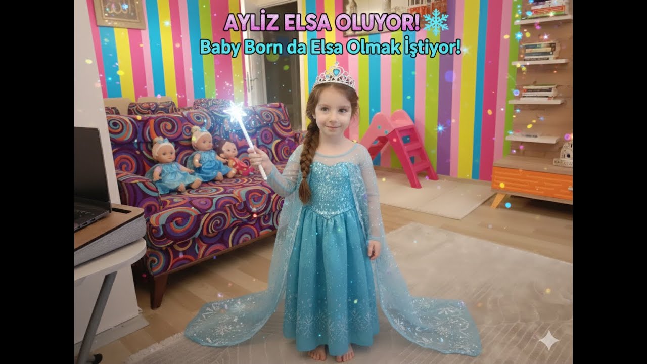 AYLİZ ELSA OLUYOR! ❄️ Baby Born da Elsa Olmak İstiyor! | Ayliz Dresses Up as Elsa