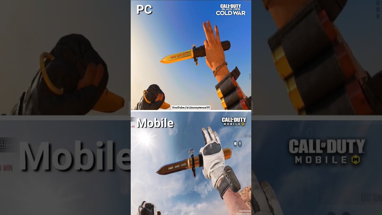 BALLISTIC KNIFE in CoD Mobile VS. Black Ops Cold War
