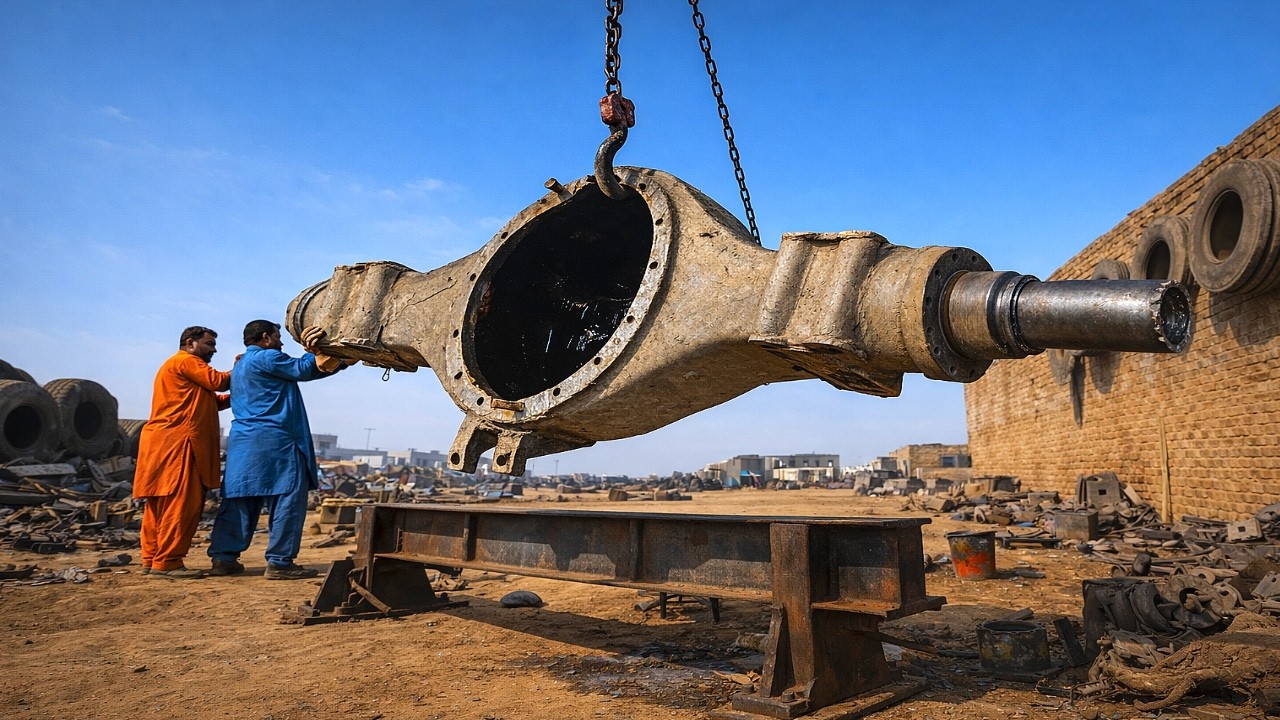 Pakistani Mechanic Discovers Hidden Axle Damage, Ingenious On-Site Repair