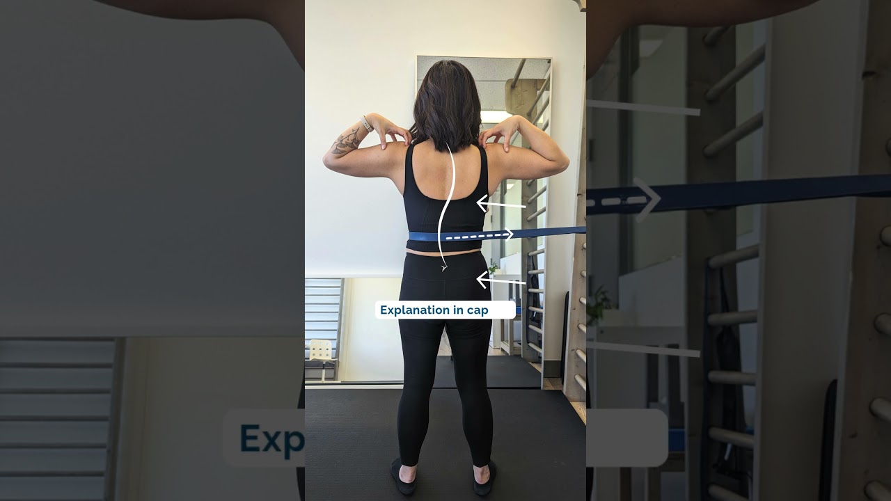 Schroth Method treatment for Lumbar scoliosis using powerband assist