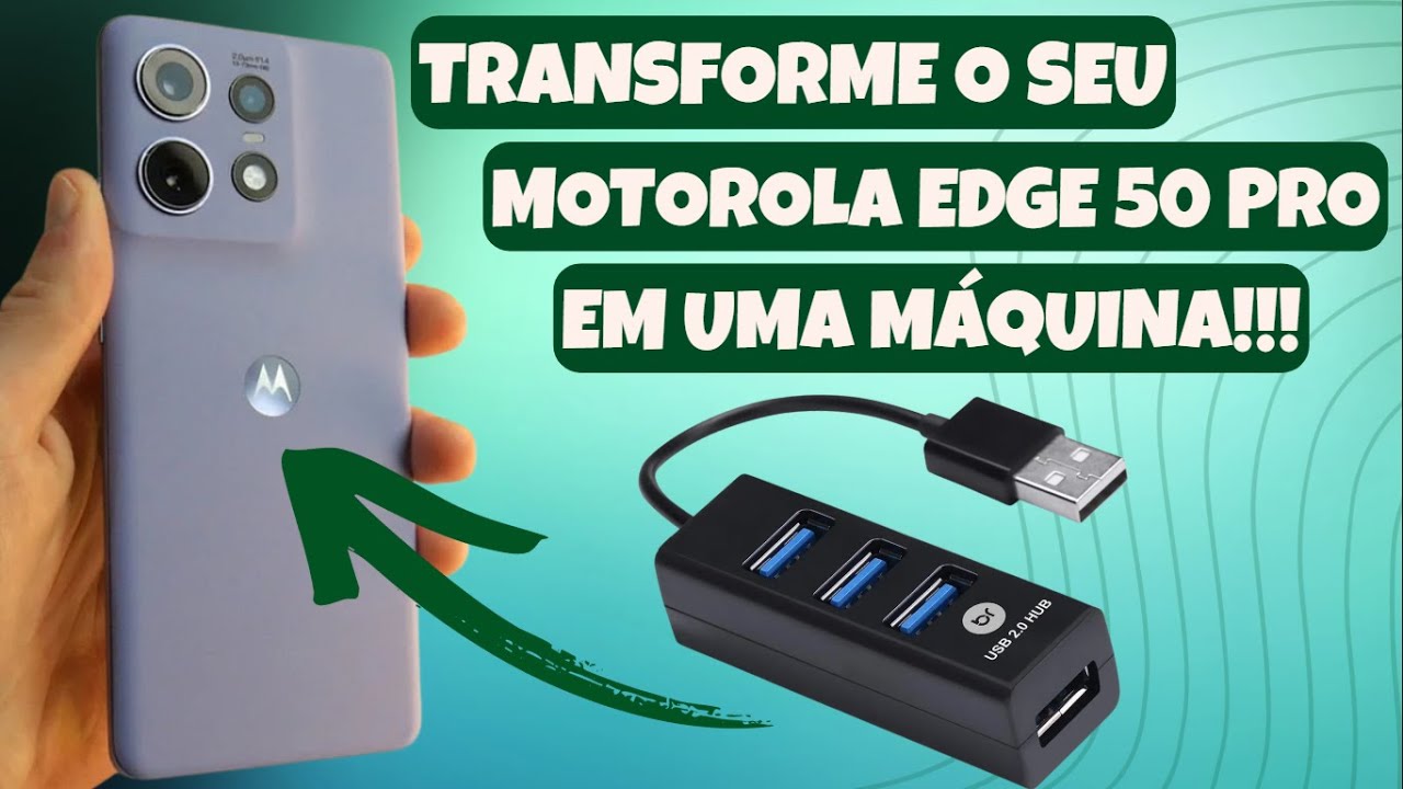 O SETUP COMPLETO! Como conectar VÁRIOS DISPOSITIVOS USB no Celular Motorola Edge 50 Pro