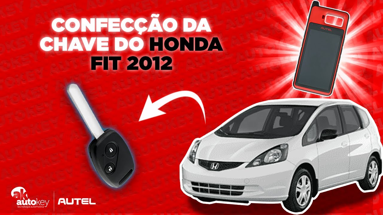 CONFECÇÃO DE CHAVE DO HONDA FIT 2012 COM A KM100 | AUTOKEY