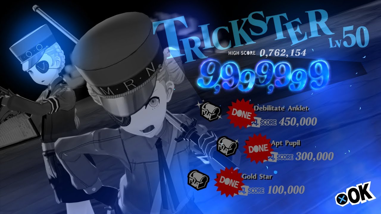 Persona 5 Royal 9,999,999 score at last.