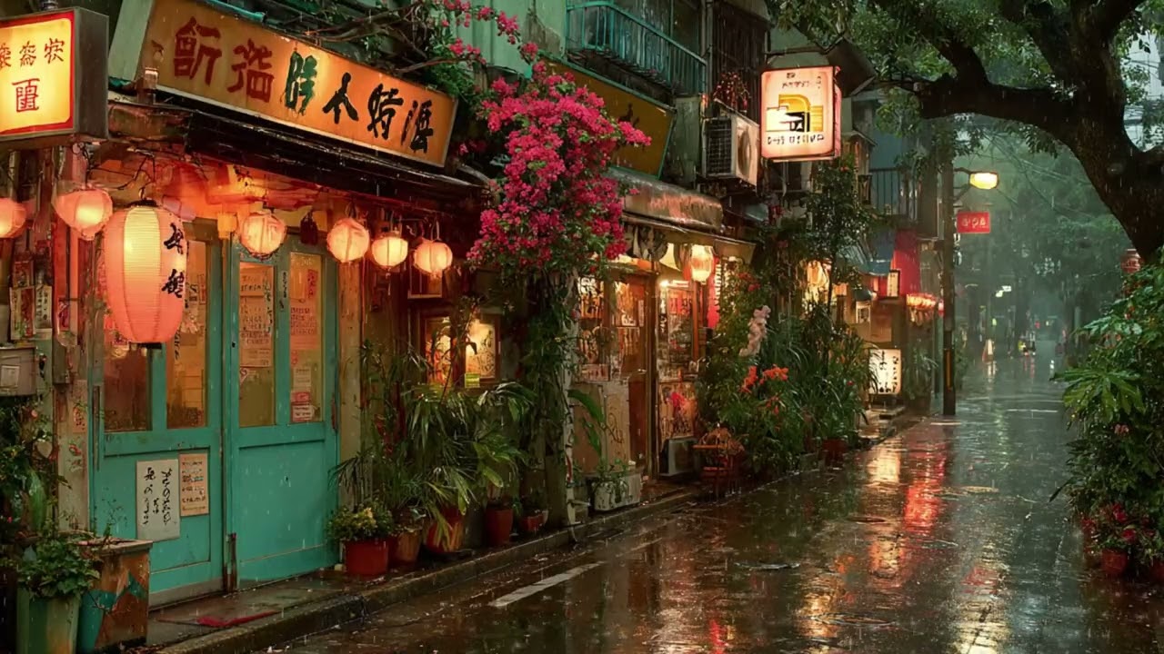 A Quiet Rainy Night in Kyoto 🌧️ | Lantern Streets & Soft Lofi