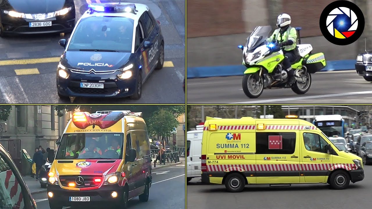 [Madrid]  Police and Ambulances Compilation