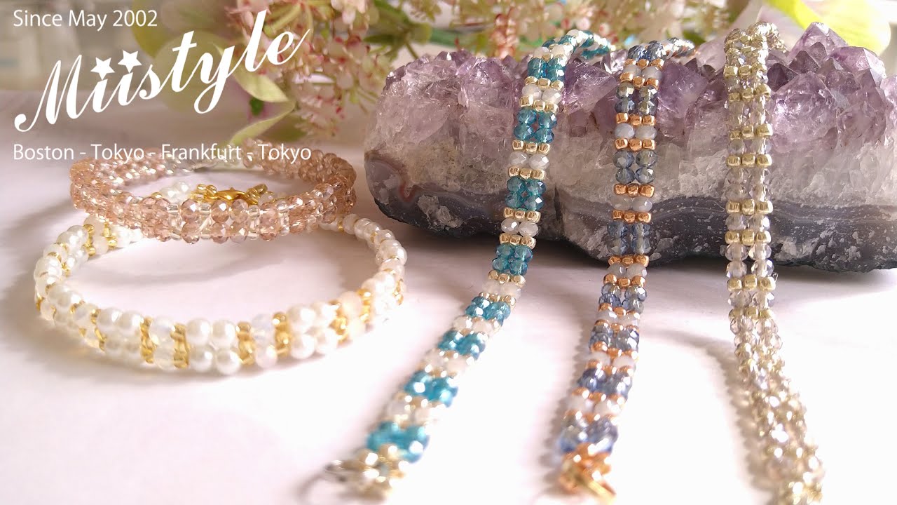[ビーズステッチ  ブレスレット] No.101 Designed 2023   July Miistyle