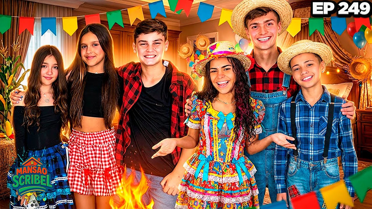 OS G&Ecirc;MEOS ANT&Ocirc;NIO E JP FIZERAM UMA FESTA JUNINA COM A ANA J&Uacute;LIA NAMORADA DO JP NA MANS&Atilde;O SCRIBEL 😱