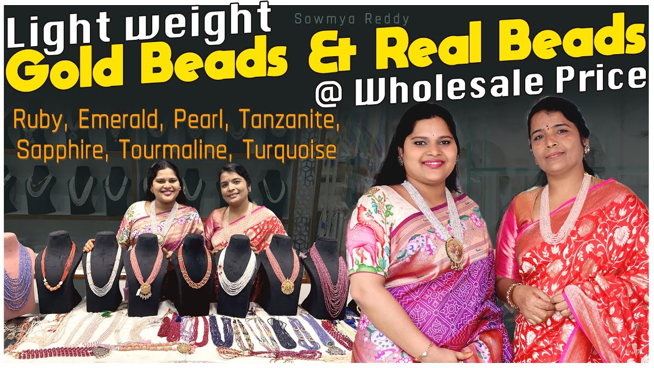 Beads at wholesale | Jathirathnalu Beads Jewellery | Pure Trendy Beads | Emeralds l Rubys l Pearls