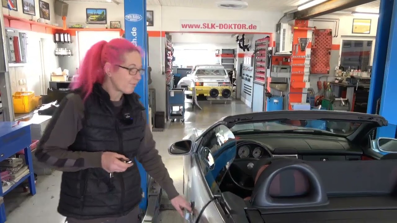Mercedes SLK R170 hat aus unserem Shop bekommen Dachmodul, Dreiecksfenstermodul, Rückleuchtenmodul
