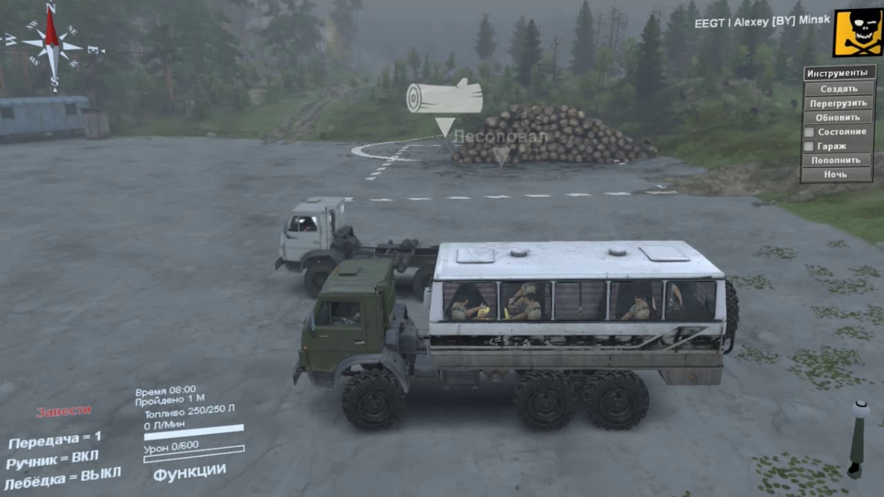 SpinTires, обзор на мод КамАЗ-4310 «Классика» версия 1.0 для SpinTires (v03.03.16)