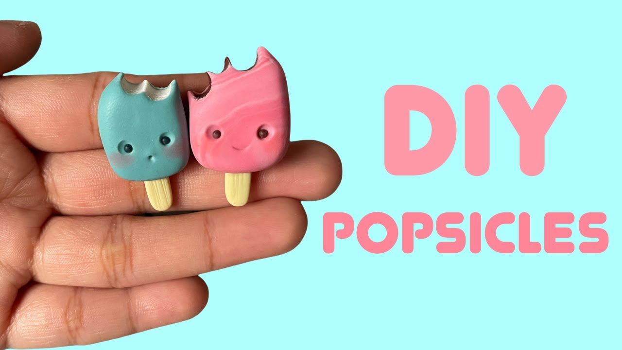 How to make Popsicles using Clay  |  Cute and Simple DIY Popsicle Charms
