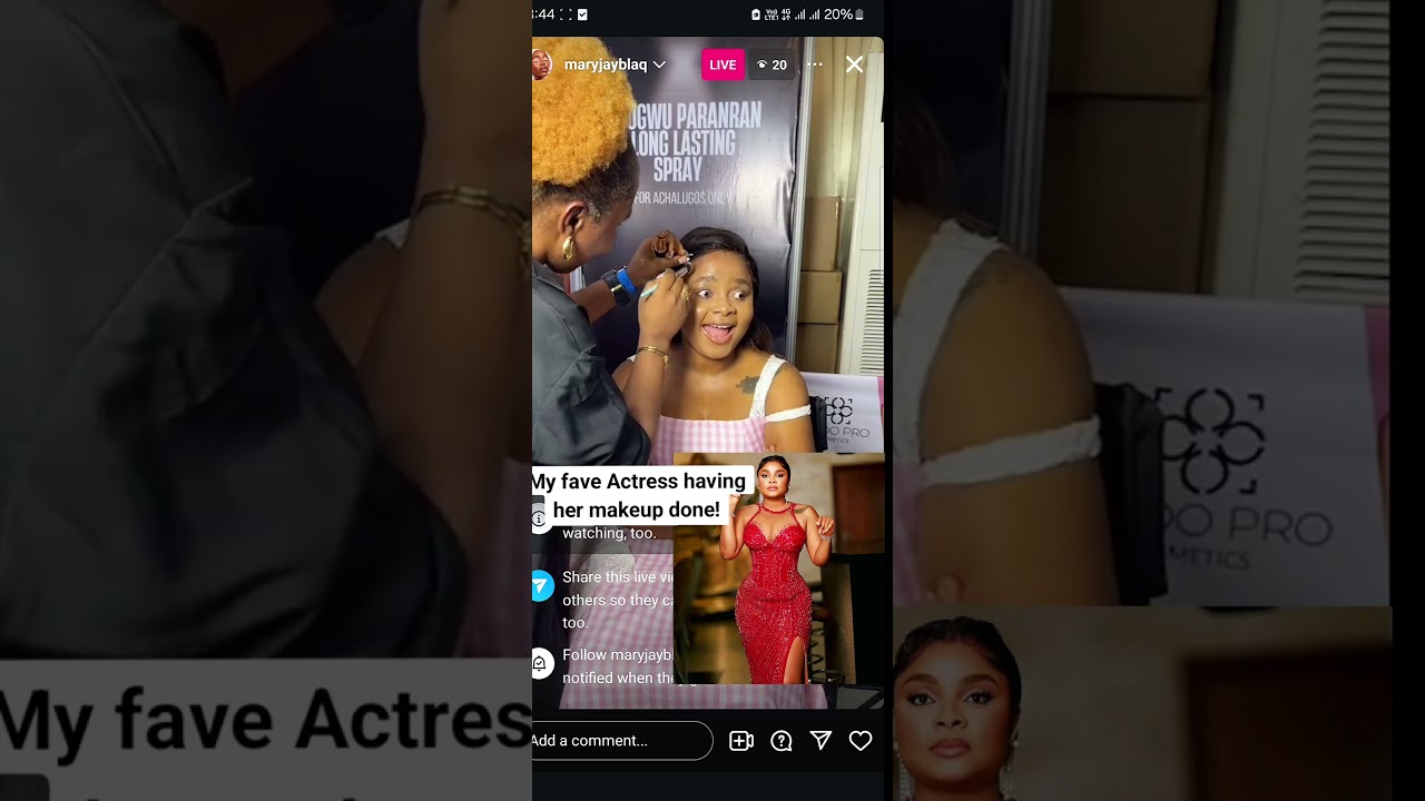 My fave Actress, Bimbo Ademoye having her makeup done!#bimboademoye #bimboademoyetv #makeup #mua