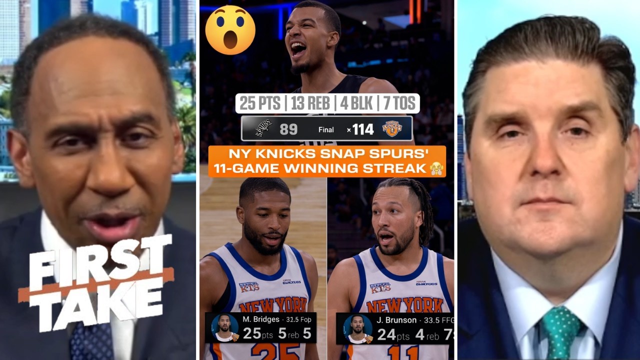 FIRST TAKE | Knicks are going to win East! - Stephen A. hypes Brunson lifts NY, snaps Spurs’ streak