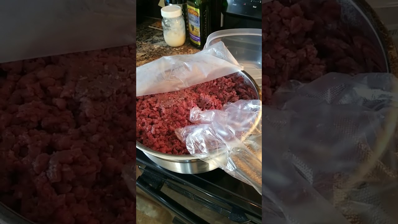 Ground venison canning today.. yea for vacay days! #foodsecurity #venison