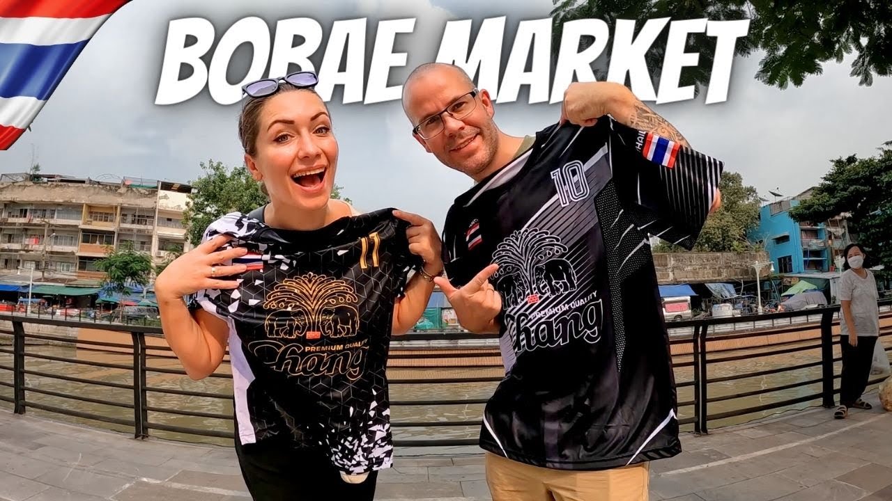 New THAI TSHIRTS 🇹🇭 shopping at the BOBAE MARKET Bangkok Thailand