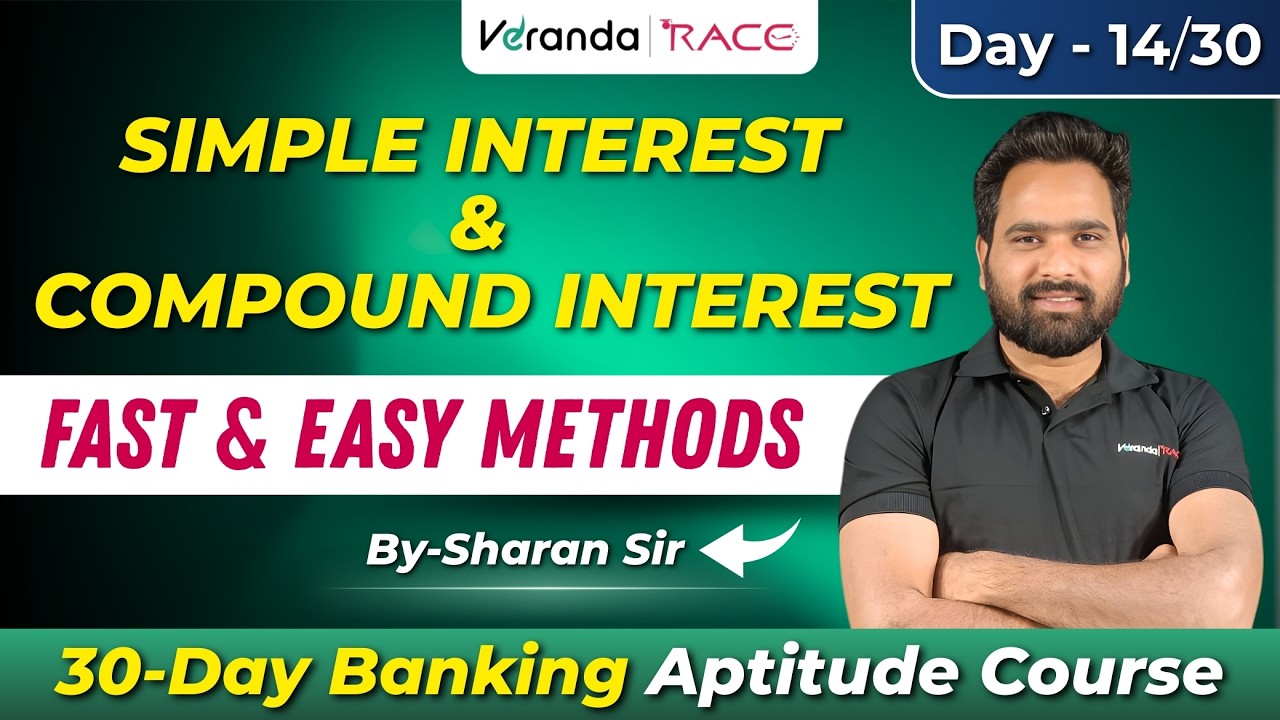 Simple Interest & Compound Interest – Fast & Easy Methods | Day-14 | Banking Aptitude | Sharan Sir