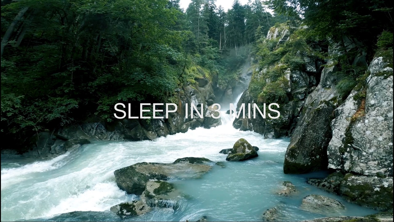 Sleep Instantly to Zen River & Heavy Thunder | 10 Hour Rain Sounds for Sleeping & Insomnia Relief
