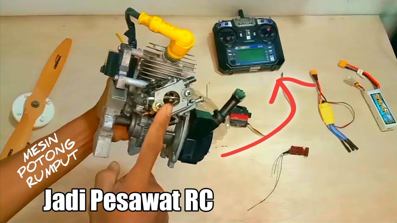 How a grass cutter machine works as an RC airplane / remote control machine