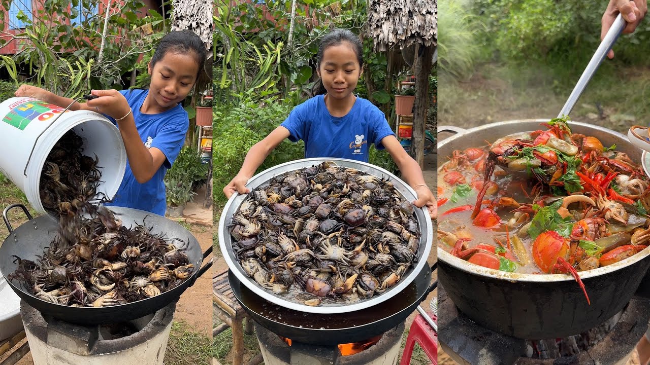 Cook and Eat: Yummy field crabs cooking | Field crabs recipe