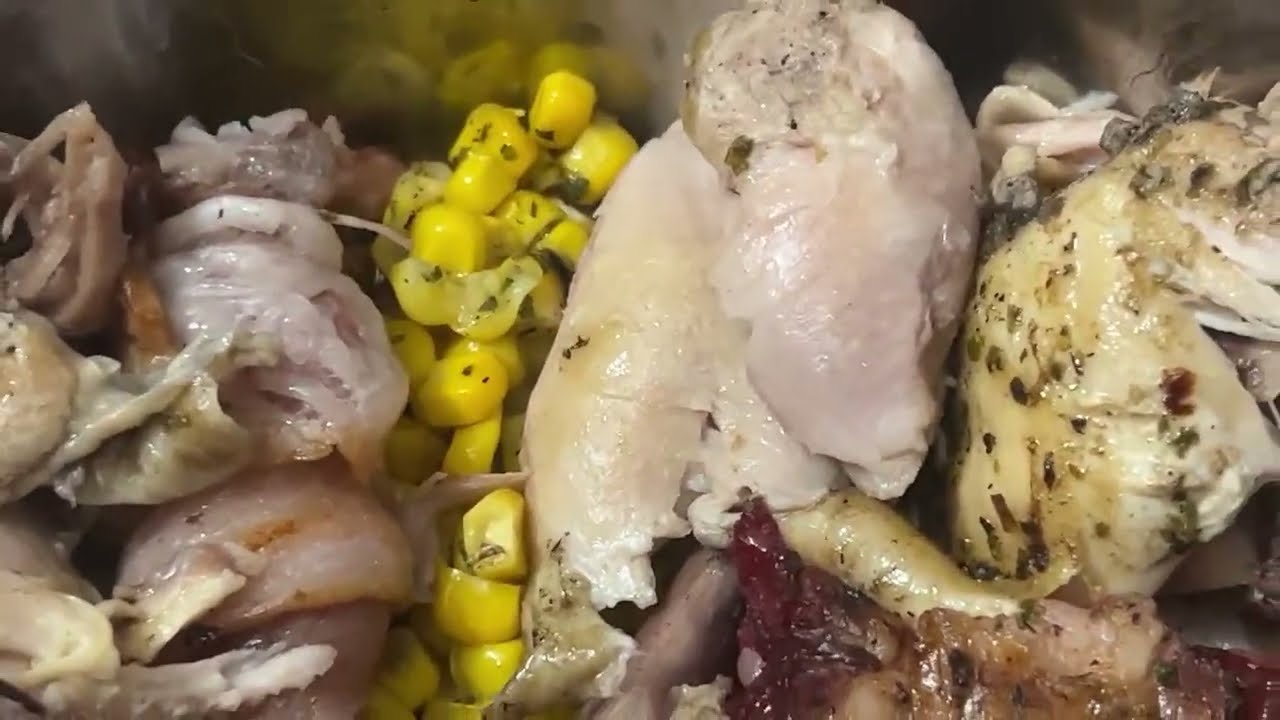 Bacon Wrapped Sausages, Grilled Chicken & Corn Recipe #petchef #dogfood #petgourmet