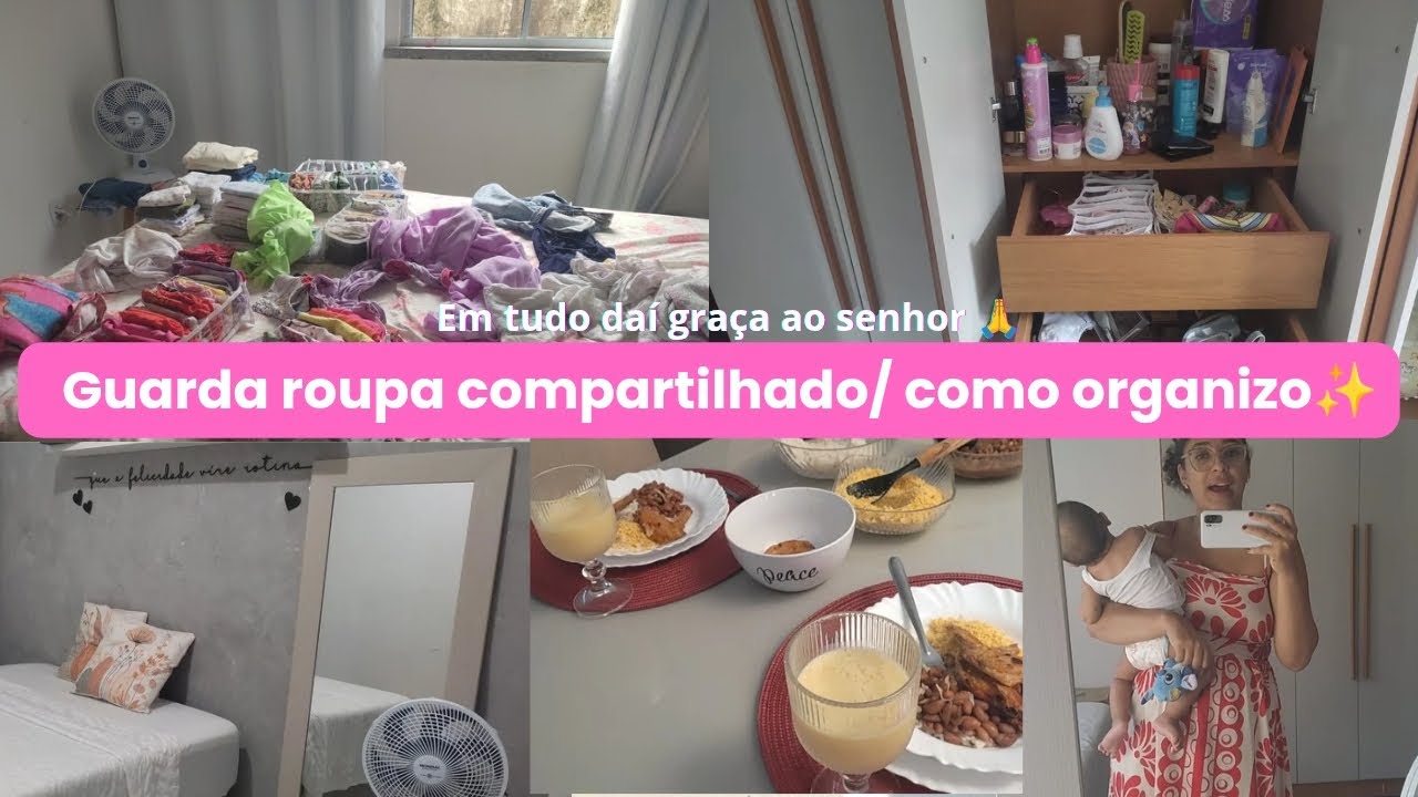 Guarda Roupa Compartilhado | Organização Completa | Almoço | Doação de Roupas 👗🧹🍱