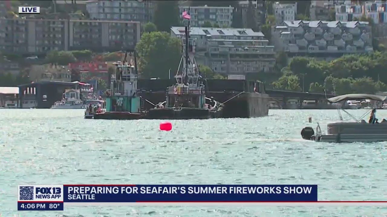 Getting ready for Lake Union fireworks show | FOX 13 Seattle