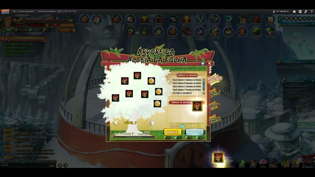 Gastando 145k de Cupons na Árvore da Folha - Naruto Online - S617 ManoMinato22