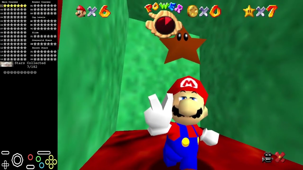 Super Mario 64 Kaizo Brown Stars (Savestateless)