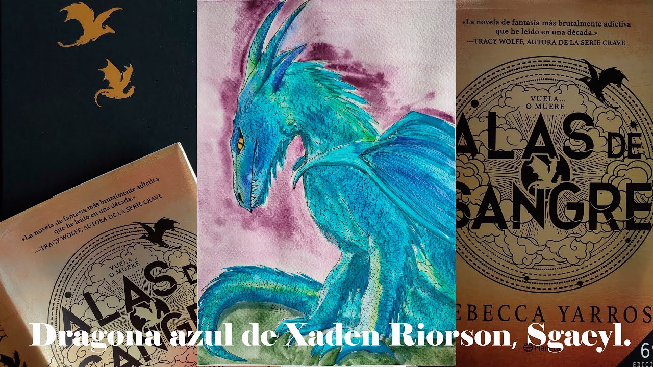 Dragona azul de Xaden Riorson 🤩 Sgaeyl #fanart #drawing #painting #art #artwork #sketch