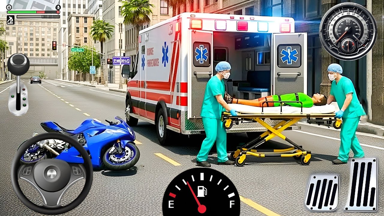 Ambulance Rescue City Driving 3D - 911 Rescue Emergency Van Simulator - Android GamePlay