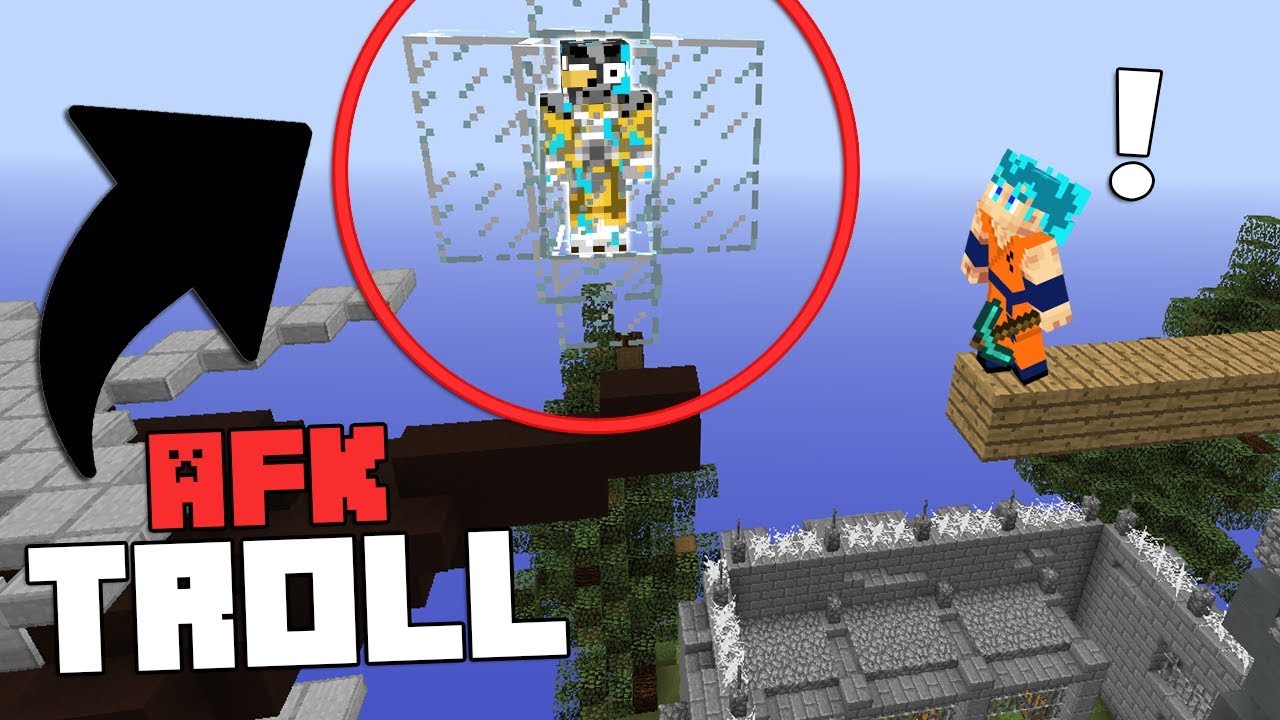 TROLLEANDO AFK FALSO EN SKYWARS PARA MINECRAFT TROLL