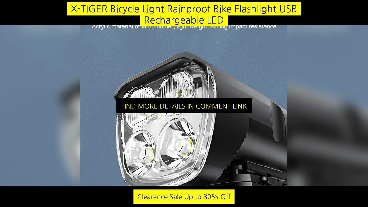 X-Tiger Bicycle Light Rainproof Bike Flashlight Usb Rechargeable Led 2400