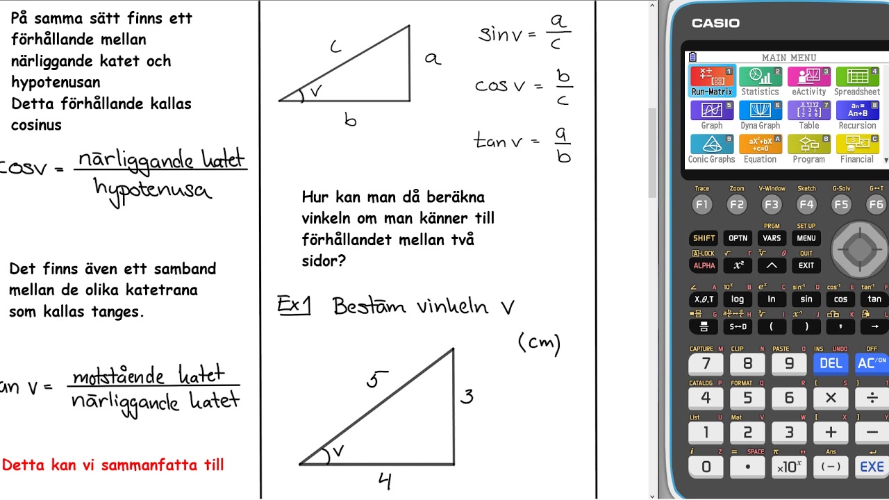 Matematik 1 Genomgång Trigonometri